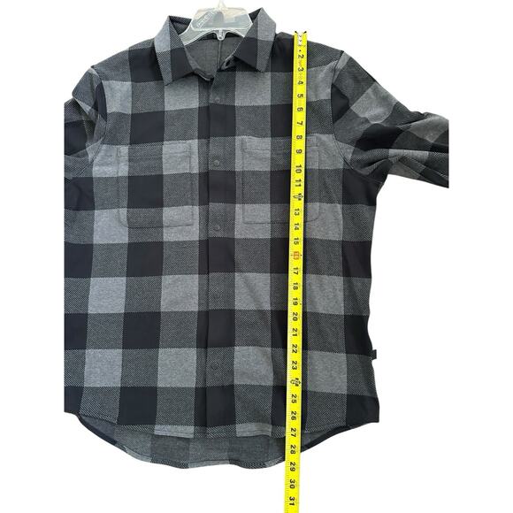 Lululemon Masons Peak Flannel Black And Gray Size Large - Picture 6 of 9